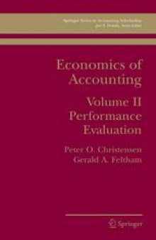 Economics of Accounting: Volume II — Performance Evaluation