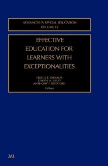 Effective Education for Learners with Exceptionalities (Advances in Special Education)