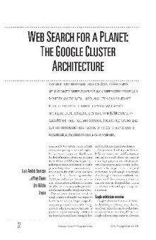 Web Search for a Planet: The Google Cluster Architecture