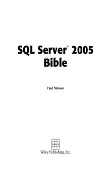 SQL ServerTM 2005 Bible