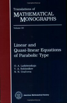 Linear and Quasi-linear Equations of Parabolic Type