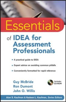 Essentials of IDEA for Assessment Professionals (Essentials of Psychological Assessment) 