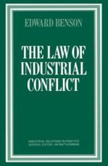 The Law of Industrial Conflict
