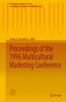 Proceedings of the 1996 Multicultural Marketing Conference