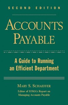 Accounts payable : a guide to running an efficient department