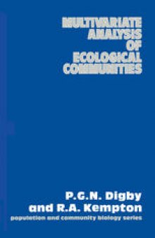 Multivariate Analysis of Ecological Communities