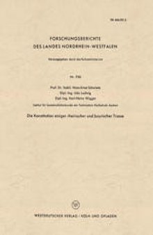 Die Konstitution einiger rheinischer und bayrischer Trasse