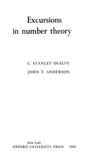 Excursions in Number Theory