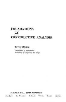 Foundations of constructive analysis