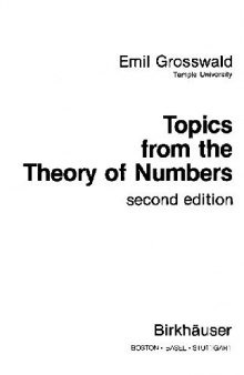 Topics from the theory of numbers
