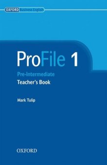 Profile 1: pre-intermediate teacher's book 
