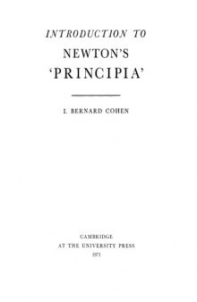 Introduction the Newton's 'Principia'