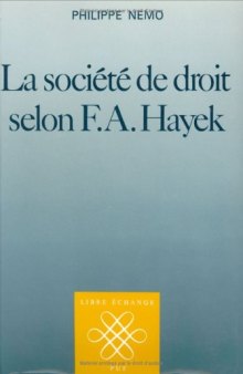 La Société de droit selon F.A. Hayek