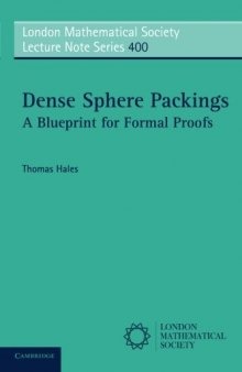 Dense Sphere Packings: A Blueprint for Formal Proofs