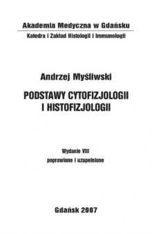 Podstawy cytofizjologii i histofizjologii
