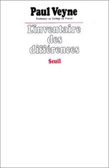 L'inventaire des differences : Lecon inaugurale au College de France (French Edition)