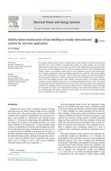 Stability-based minimization of load shedding in weakly interconnected systems for real-time applications
