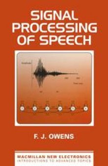 Signal Processing of Speech