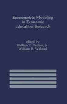 Econometric Modeling in Economic Education Research