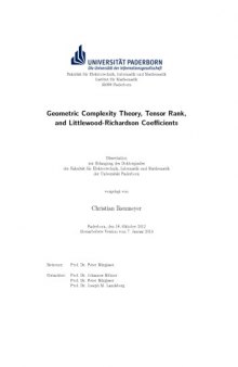 Geometric Complexity Theory, Tensor Rank, and Littlewood-Richardson Coefficients