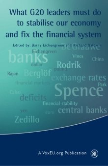 What G20 leaders must do to  stabilise our economy and fix  the financial system