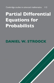 Partial differential equations for probabalists [sic]