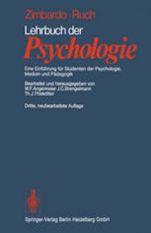 Lehrbuch der Psychologie: Eine Einführung für Studenten der Psychologie, Medizin und Pädagogik
