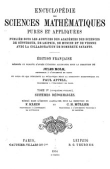 Collectif  Encyclopedie des sciences mathematiques