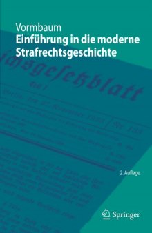 Einführung in die moderne Strafrechtsgeschichte