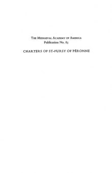Charters of St-Fursy of Péronne