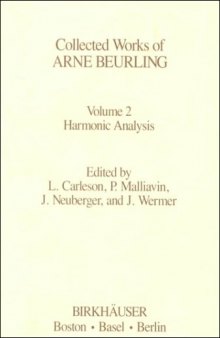 Collected Works of Arne Beurling. Volume II  Harmonic Analysis