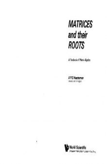 Matrices and their roots, a textbook of matrix algebra