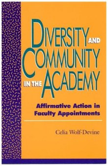 Diversity and Community in the Academy
