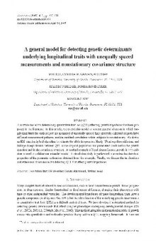 [Article] A general model for detecting genetic determinants underlying longitudinal traits with unequally