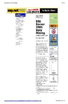 SQL Server 2005 Data Mining