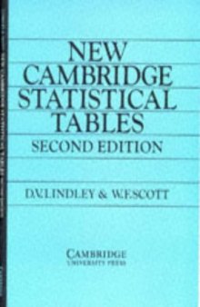 New Cambridge Statistical Tables 
