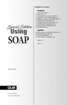 Special Edition Using SOAP (Special Edition Using)