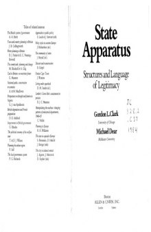 State Apparatus: Structures and Language of Legitimacy