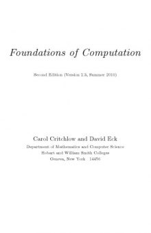 Foundations of computation