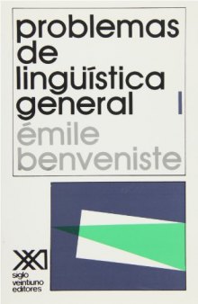 Problemas de linguística general, Vol. 1 