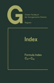 Index: Formula Index C13–C23