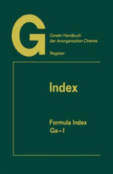 Index: Formula Index Volume 10 Ga-I