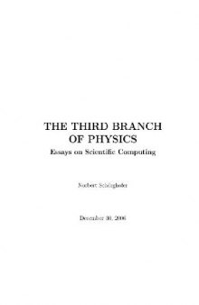 The third branch of physics: essays in scientific computing (web draft, Dec. 2006)