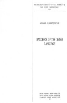 Handbook of the Oromo language
